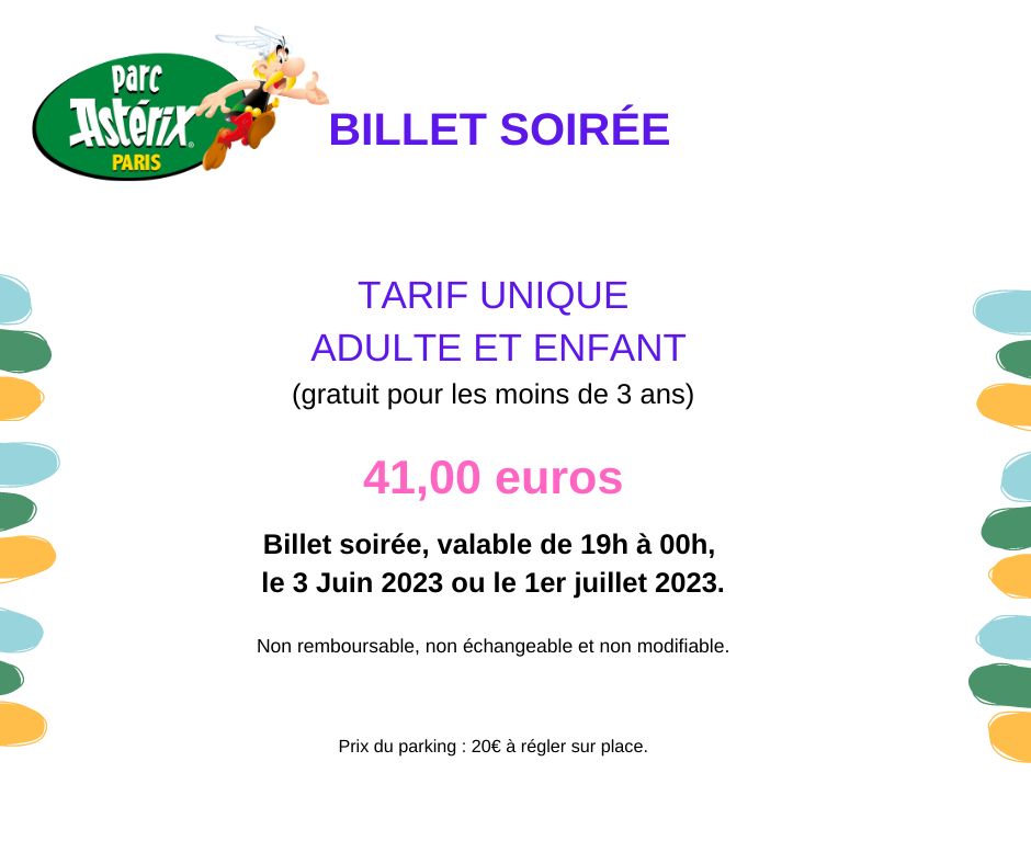 Billet soirée