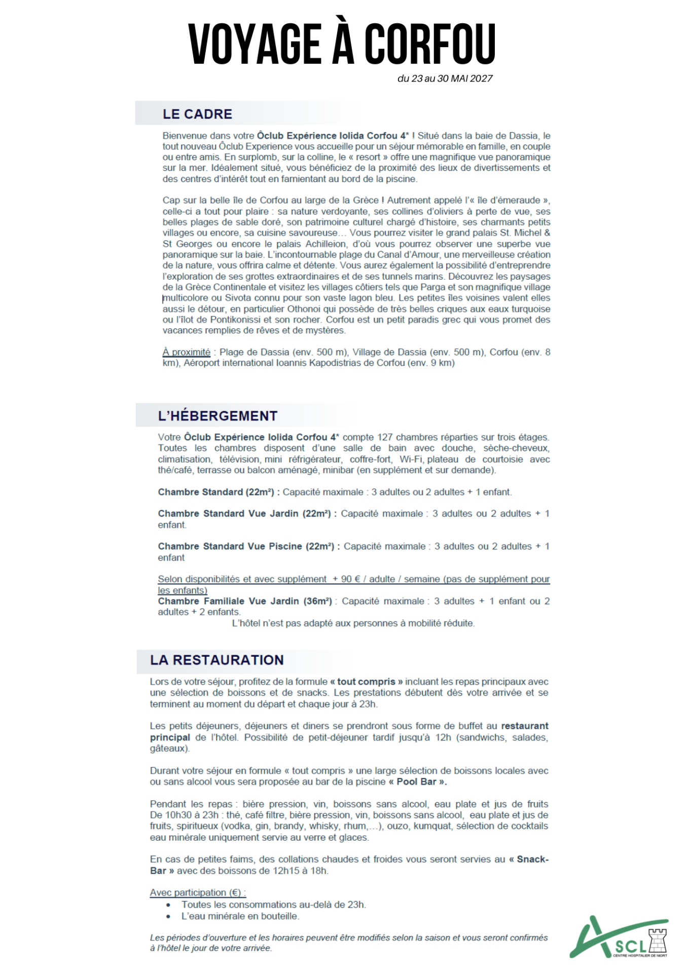 Affiche voyage au soleil 3 corfou 2027